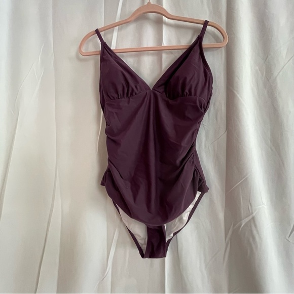 NWT 🆕👙🏝️CUPSHE One Piece Women’s SWIM SUIT large purple - Picture 1 of 2